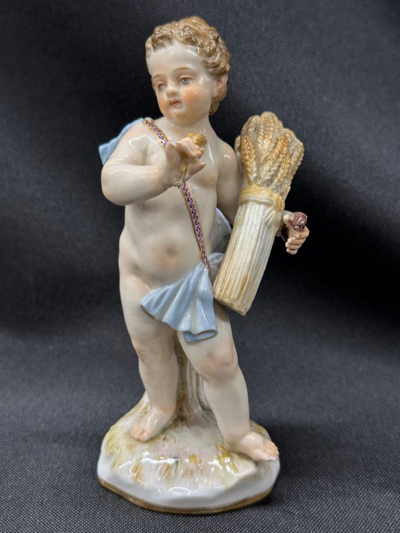 【ダメージ品】meissen マイセン　四季の寓意　夏　フィギュリン　置物