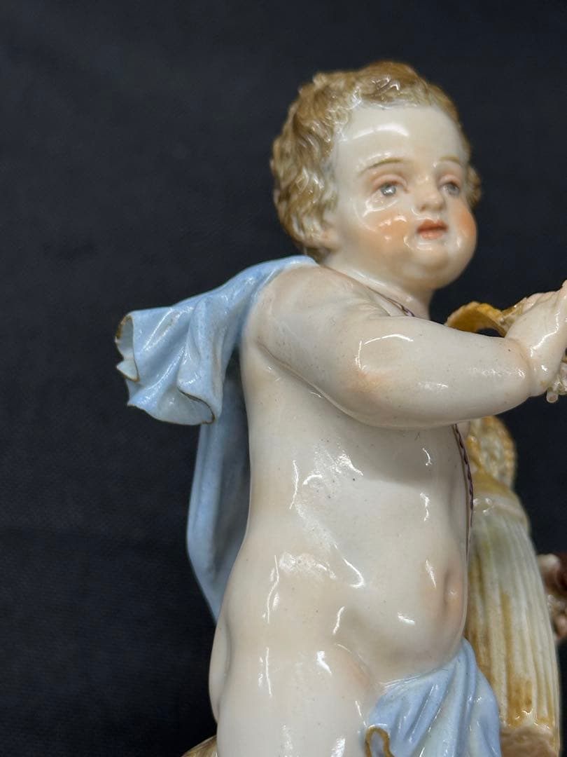 【ダメージ品】meissen マイセン　四季の寓意　夏　フィギュリン　置物