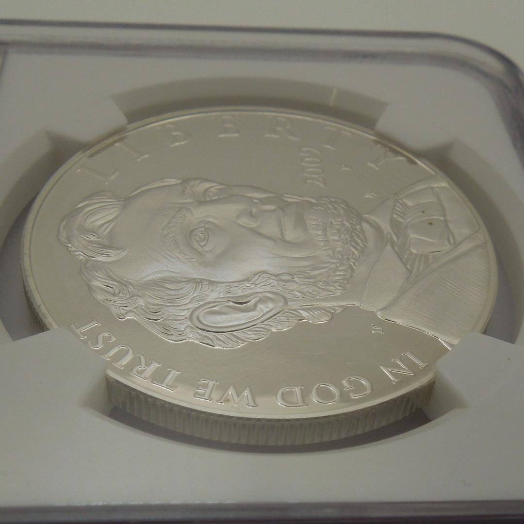 ★最高鑑定 2009年 アメリカ リンカーン 1ドル 銀貨 NGC PF70