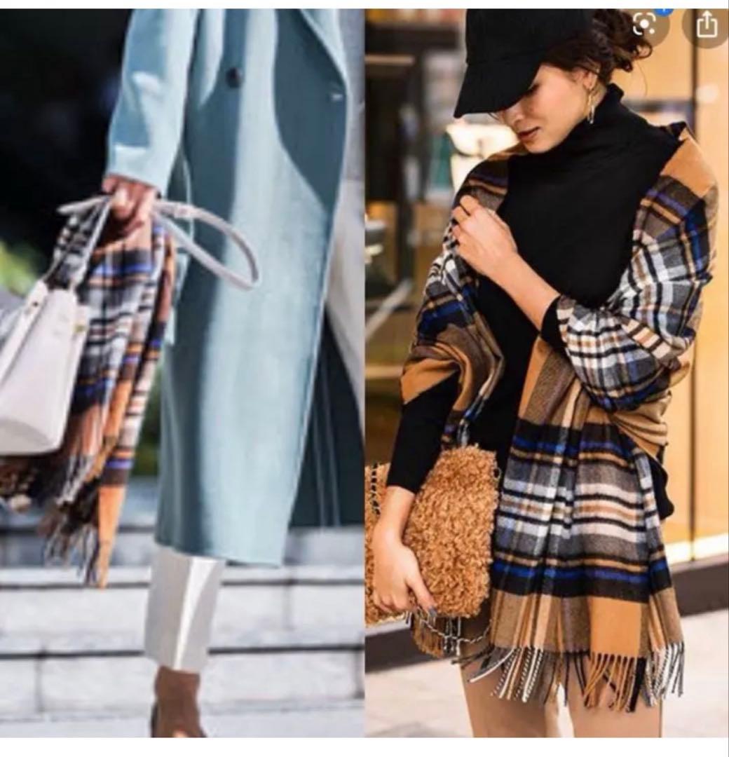 ジョンストンズ　johnstons ウールカシミアストール