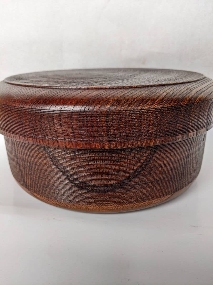 茶道具　お茶お櫃　ケヤキ一刀彫　高級品