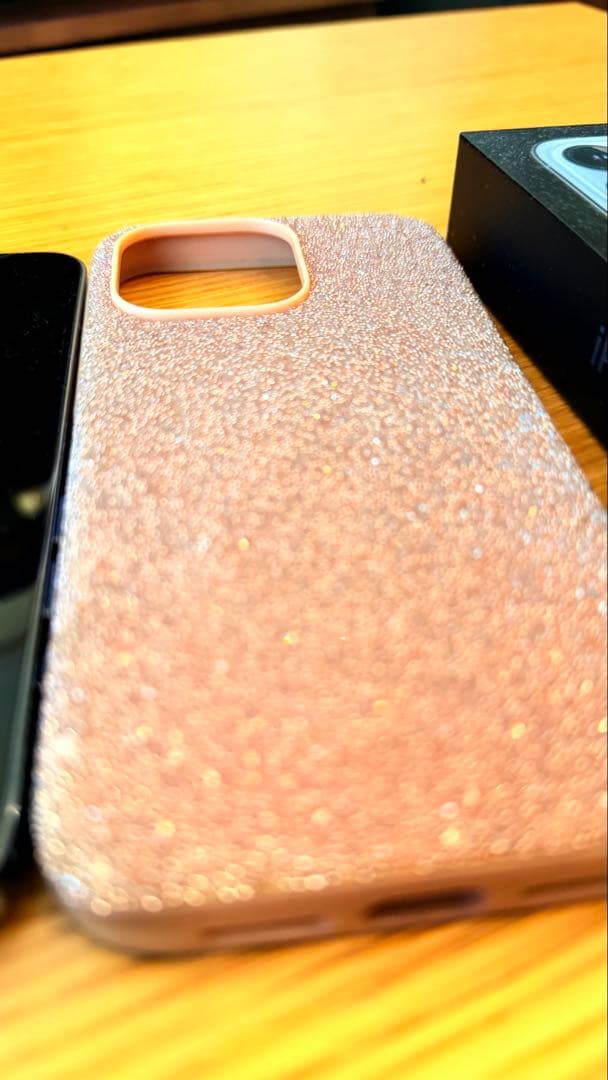 【動作良好】iPhone13Proシエラブルー Swarovskiケース付