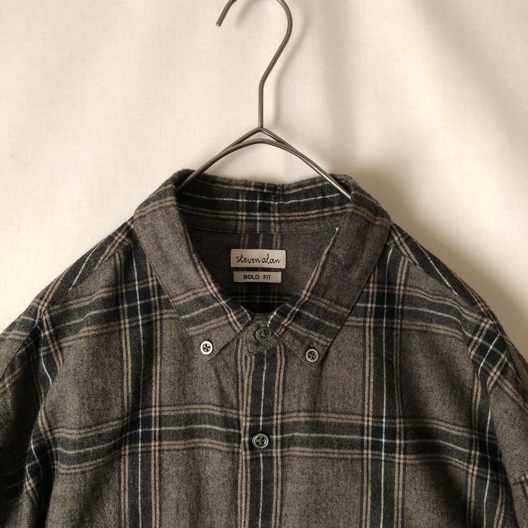 【春物】steven alan スティーブンアラン ネルシャツ BOLD FIT