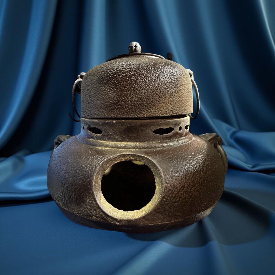 茶釜　茶道　茶道具　鉄製　昭和レトロ　アンティーク