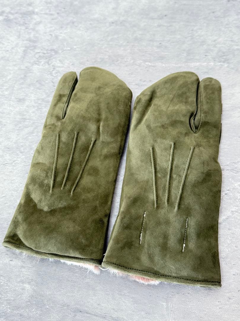 タカヒロミヤシタザソロイスト スエードレザー 内ラビットファー ミトン