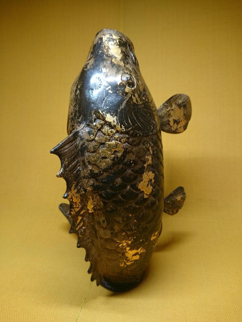 魚　鯉　花器　金属　オブジェ　置物　インテリア　工芸品　美術品　A1124