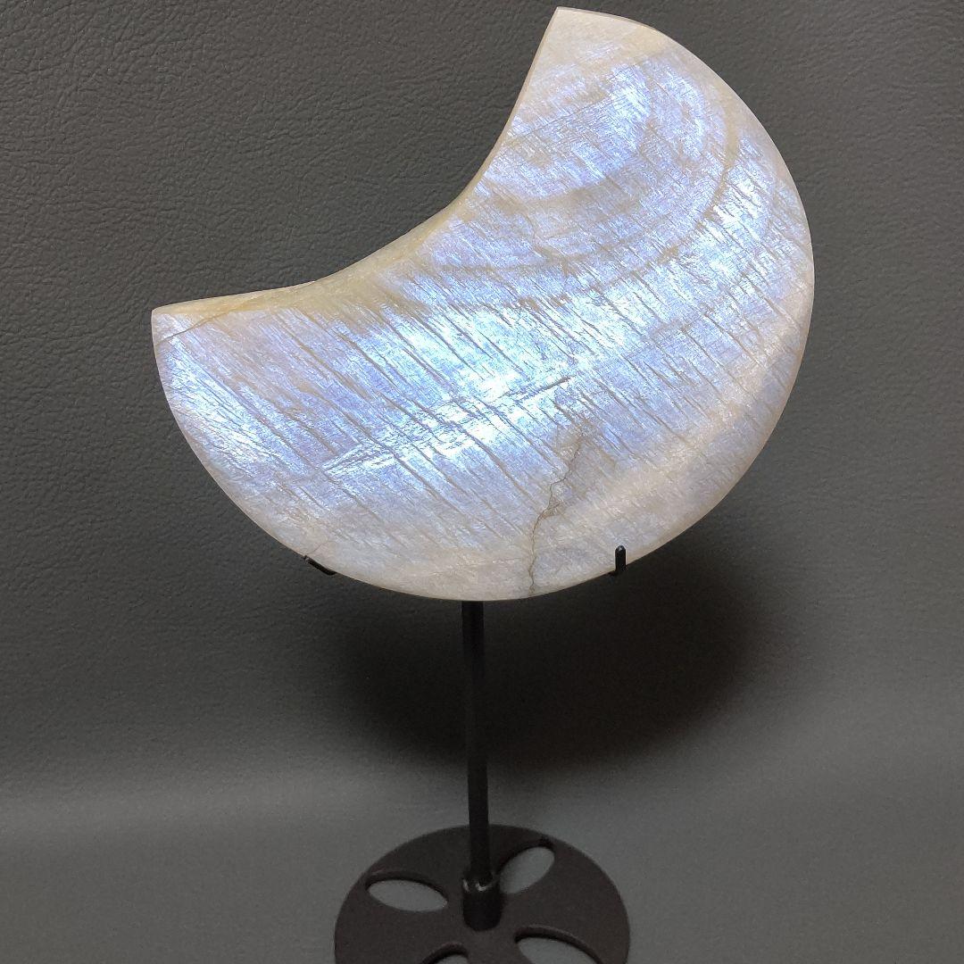 ムーンストーン　ブルーシラー　ホワイトシラー　13cm 　三日月　半月　天然石