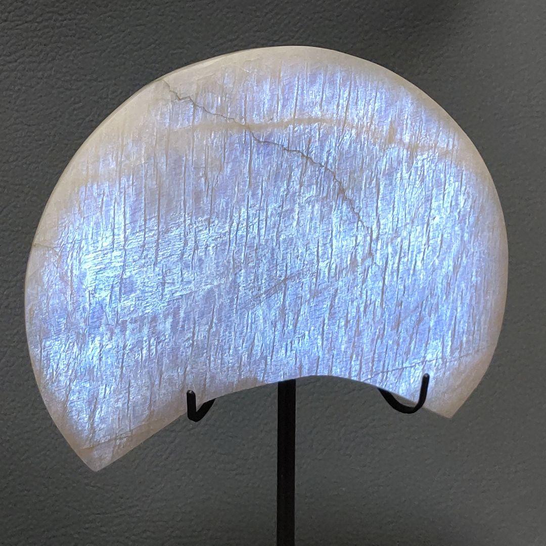 ムーンストーン　ブルーシラー　ホワイトシラー　13cm 　三日月　半月　天然石