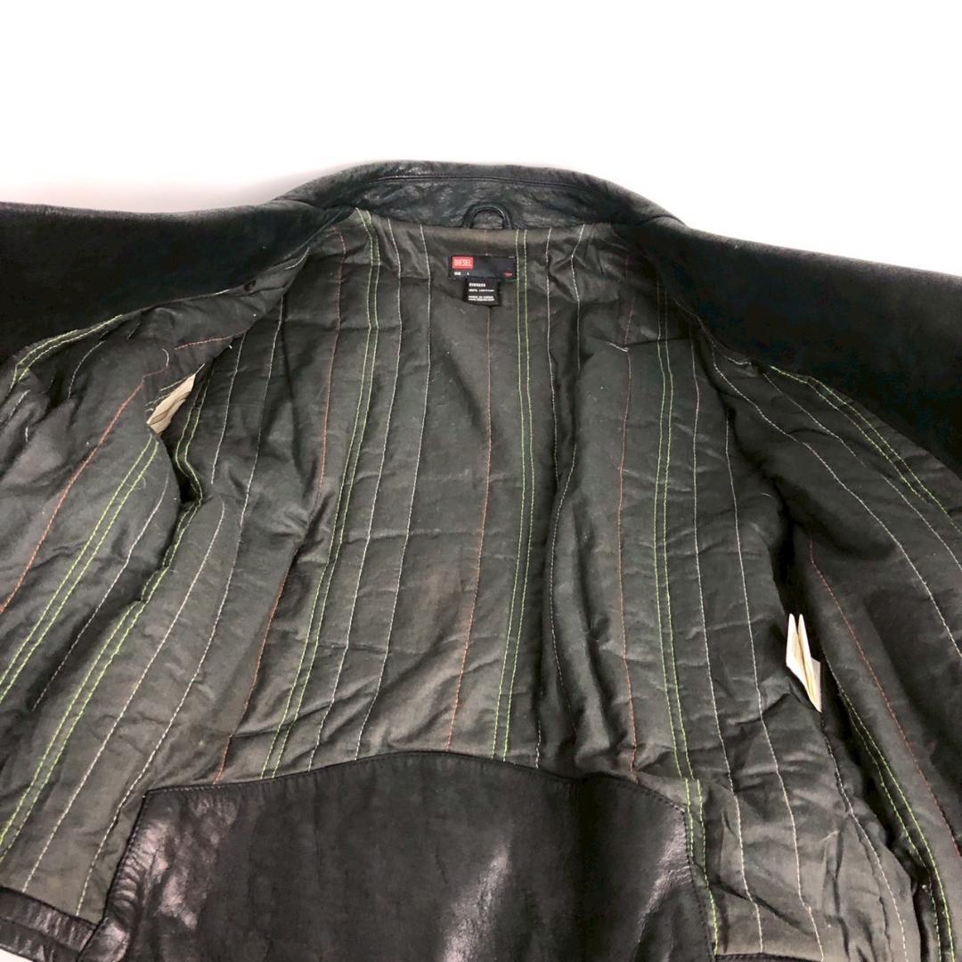 DIESEL ディーゼル レザー ジャケット ブラック メンズ ブランド