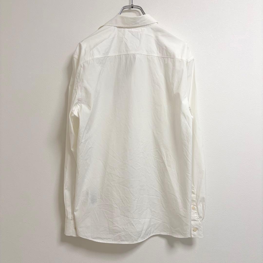 【現行美品】バーバリー 長袖シャツ 白 ドレスシャツ TBロゴ L チェック