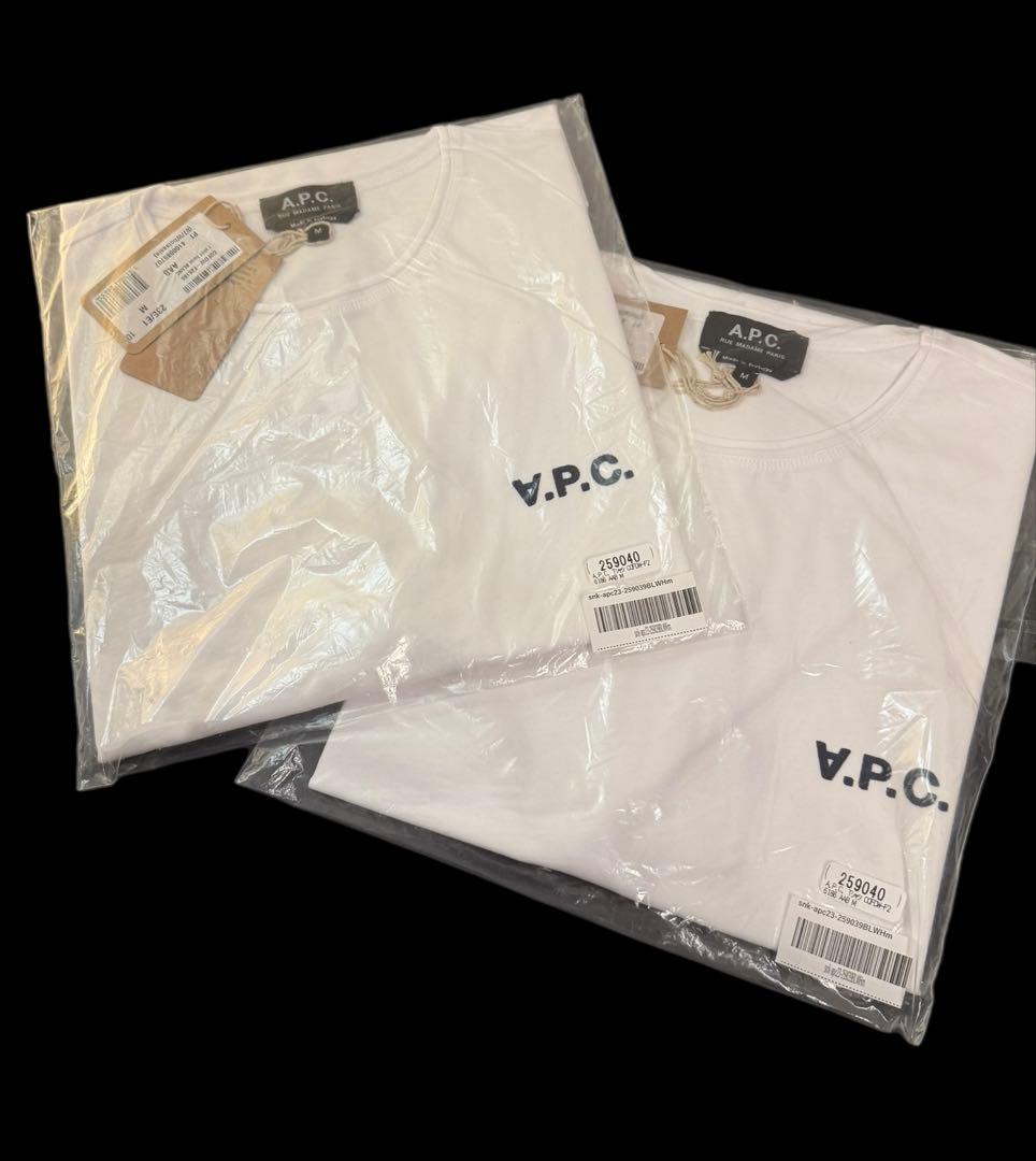 A.P.C. 白Tシャツ 人気のMサイズ男女兼用！2枚セット！早い者勝ち！