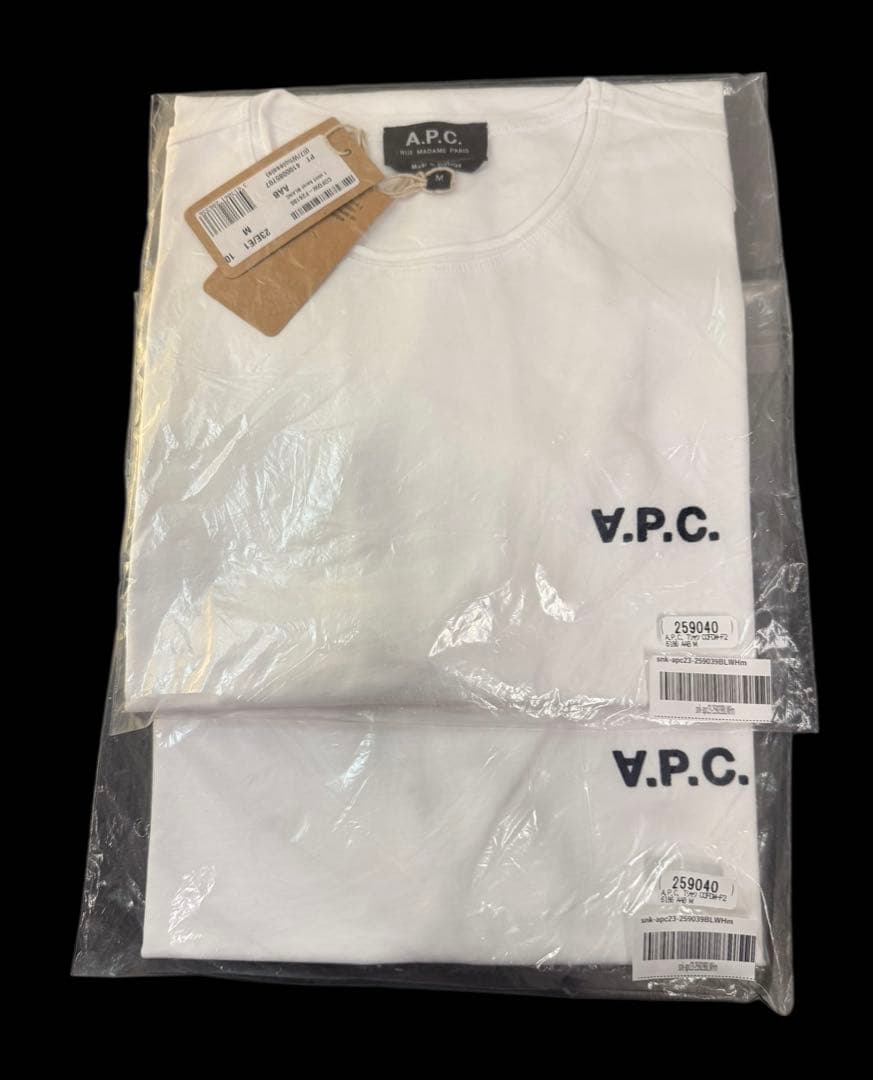 A.P.C. 白Tシャツ 人気のMサイズ男女兼用！2枚セット！早い者勝ち！