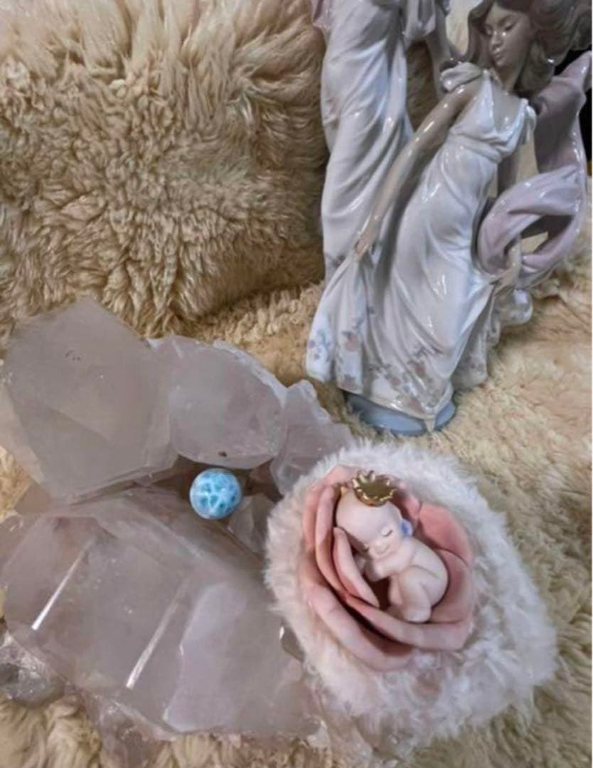 ピンクマニカラン水晶クラスター　14kg超　レムリアンシード　虹etc