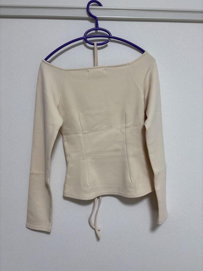 トップス andmarry Mary logo choker tops ivory