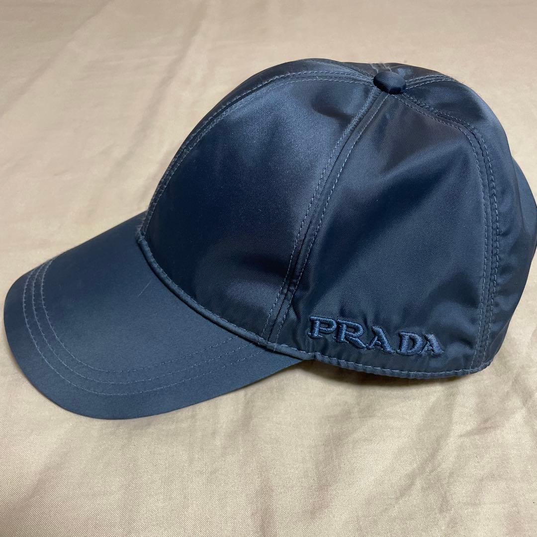 【フォロー割引】PRADA ベースボールキャップ ブルー ネイビー