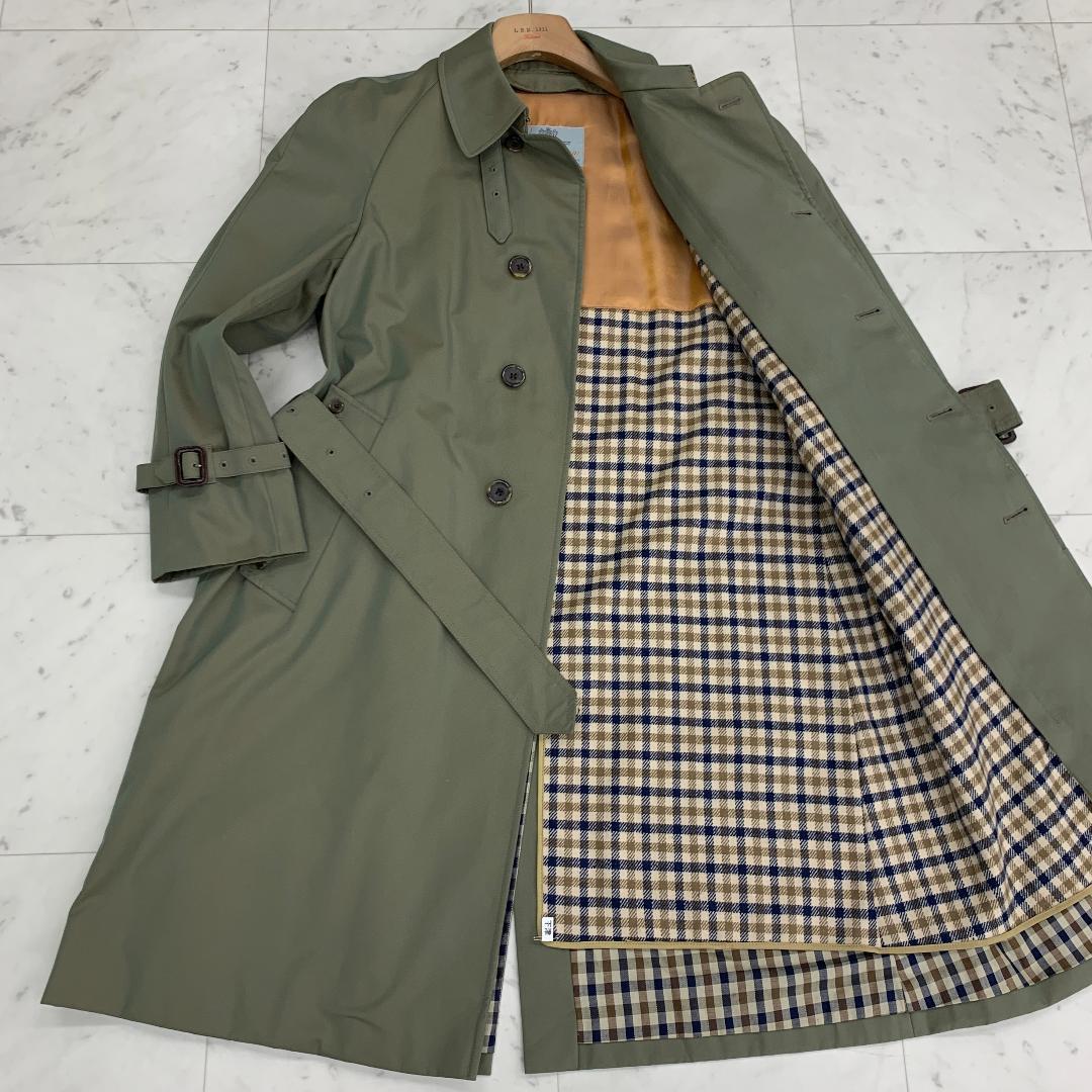 アクアスキュータム バルマカーンコート 36 Sサイズ ベルト付き 玉虫色 光沢