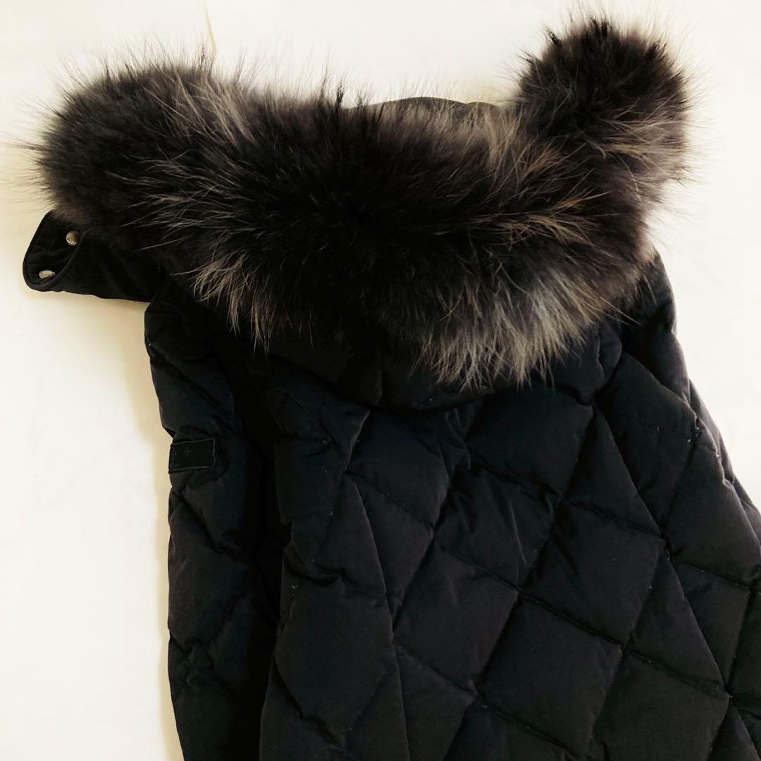 タトラス　ベリーナ　ラクーンファー　キルティング　ダウンコート　黒　02