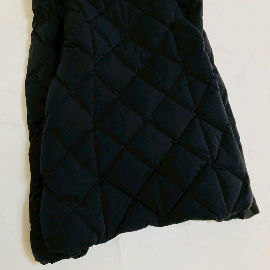 タトラス　ベリーナ　ラクーンファー　キルティング　ダウンコート　黒　02