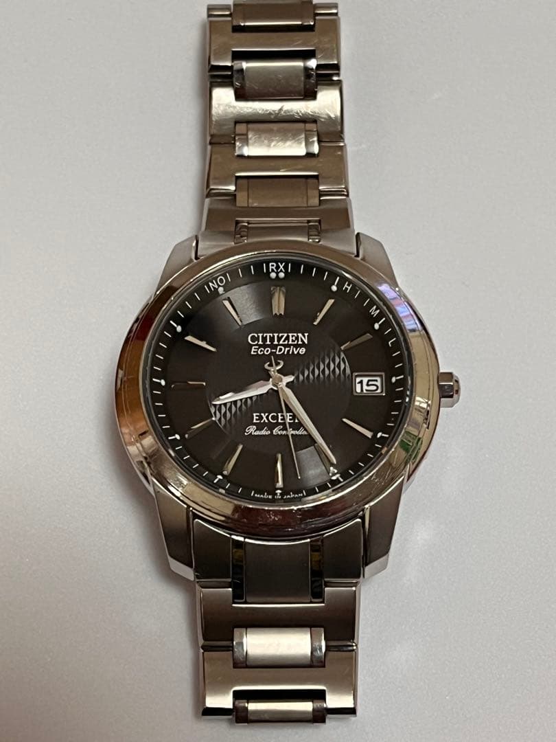 シチズン　エクシード　電波ソーラー　エコドライブ　チタン