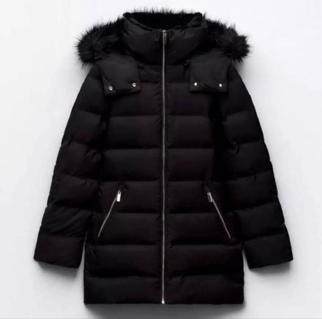 ZARA セミロングダウンジャケット XS