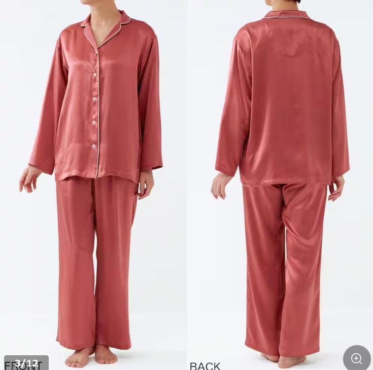 KAIMIN NAVI 快眠ナビ シルク100％ レディース 長袖パジャマ 新品