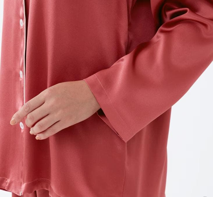 KAIMIN NAVI 快眠ナビ シルク100％ レディース 長袖パジャマ 新品