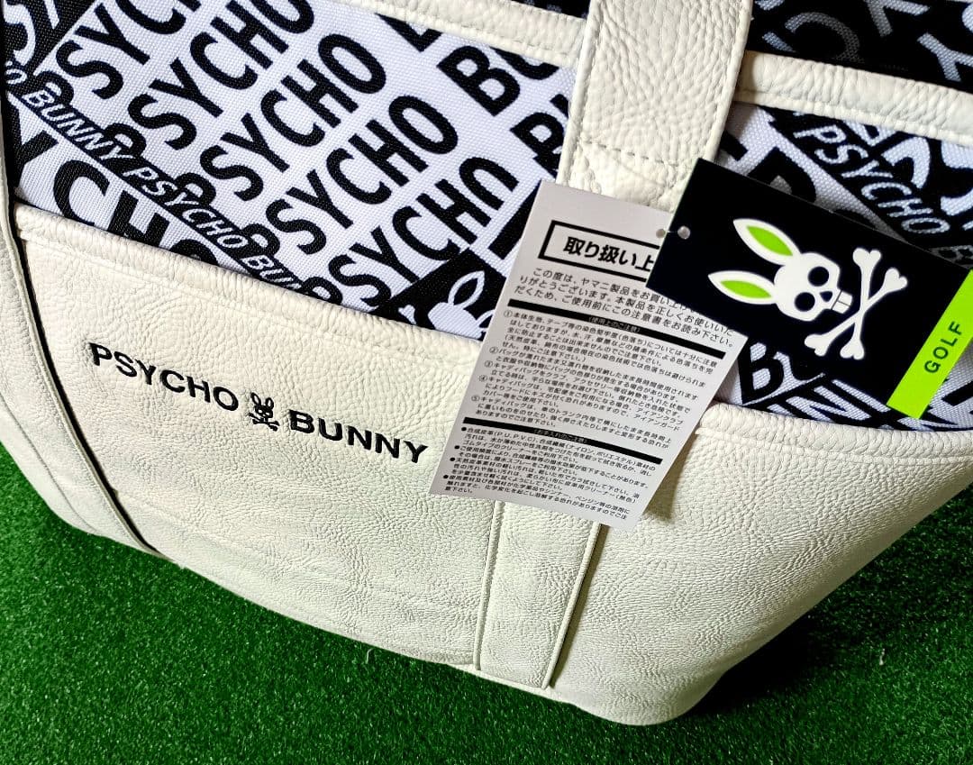 PSYCHO BUNNY トートバッグ ホワイト/ネイビー