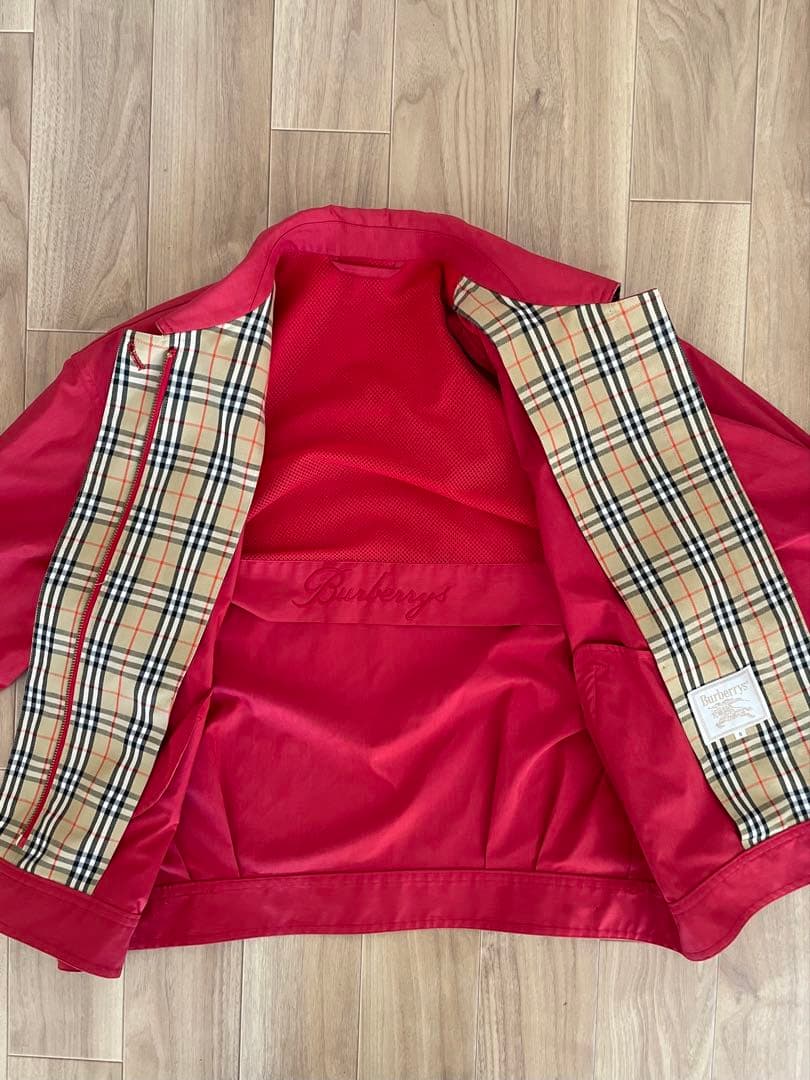 貴重✨ バーバリーズ　ジャンバー　ノバチェック　ジャケット　スイングトップ 赤