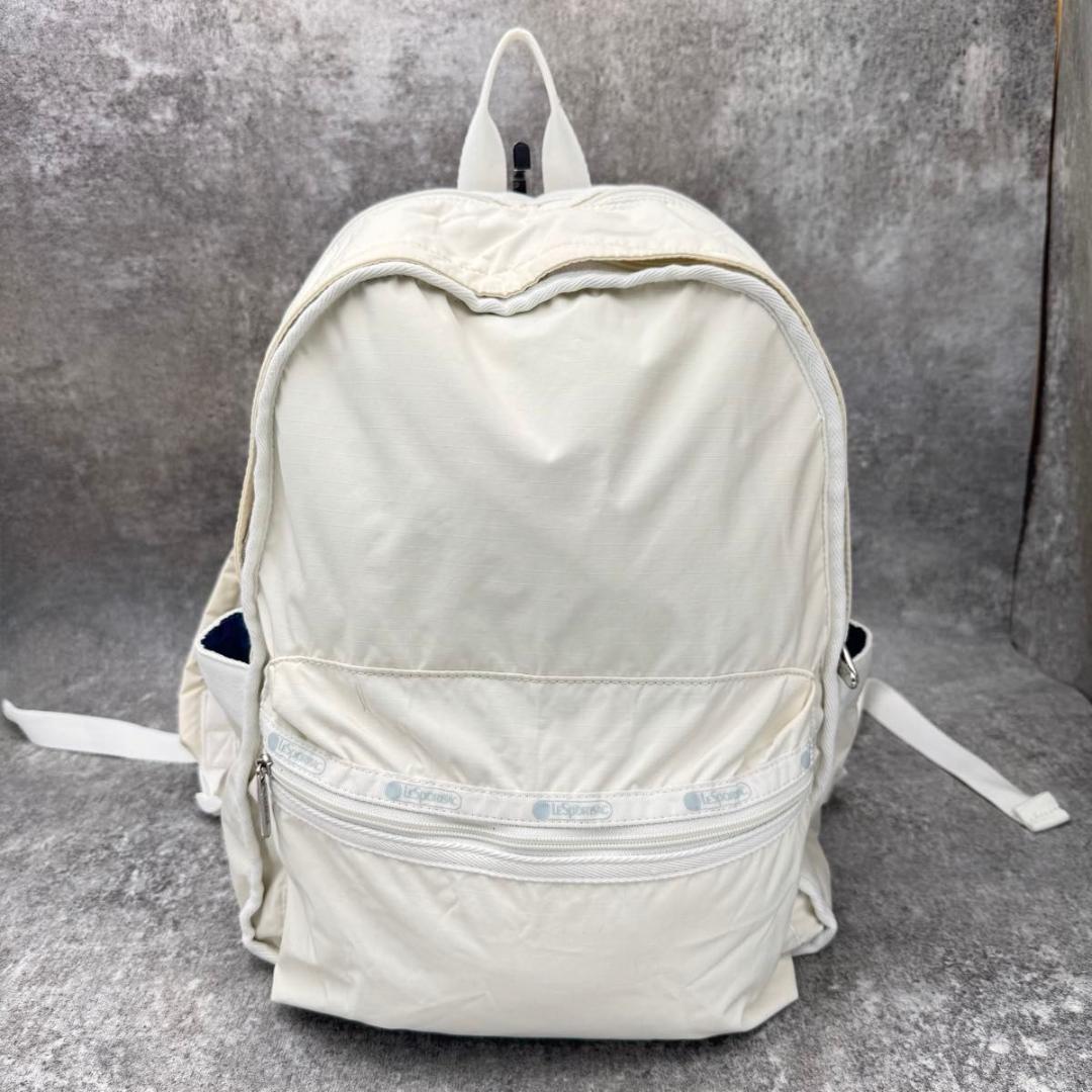 現行極美品　レスポートサック ナイロンリュック ホワイト A4可