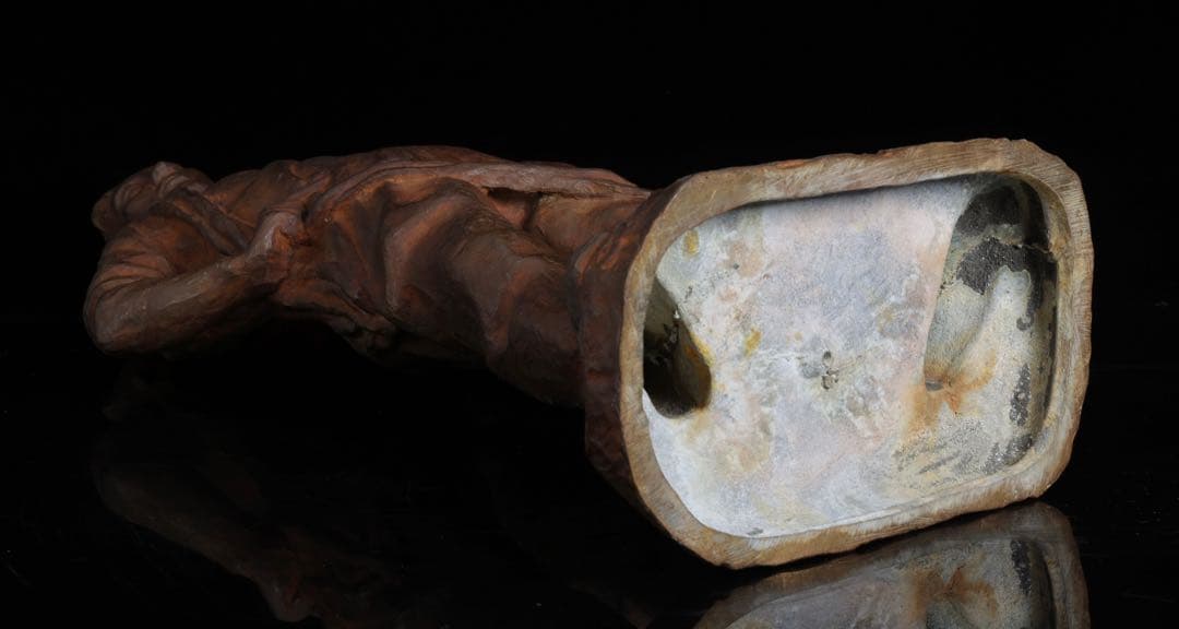 彫刻家【茂木弘次】ブロンズ彫刻 漁師像 男性像 高さ54cm 銅像 骨董 古美術