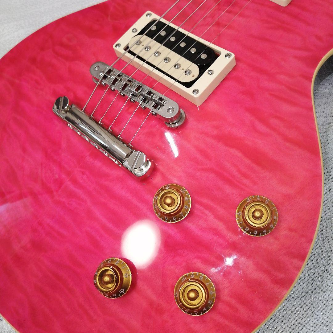 Burny Super Grade レスポールタイプ エレキギター ピンク