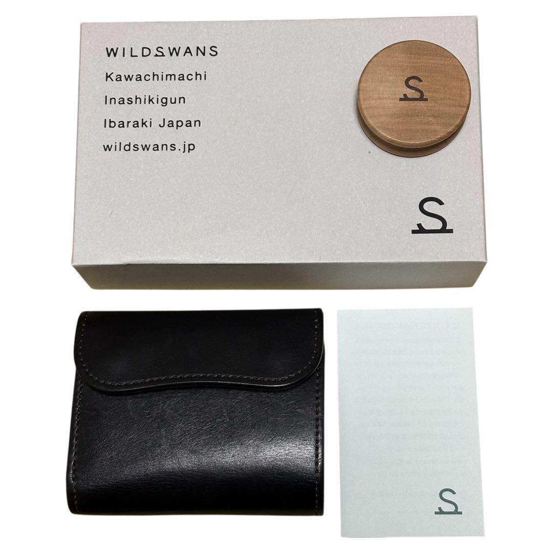 美品✨WILDSWANS ENO　サドルプルアップ　小型3つ折り財布　ブラック