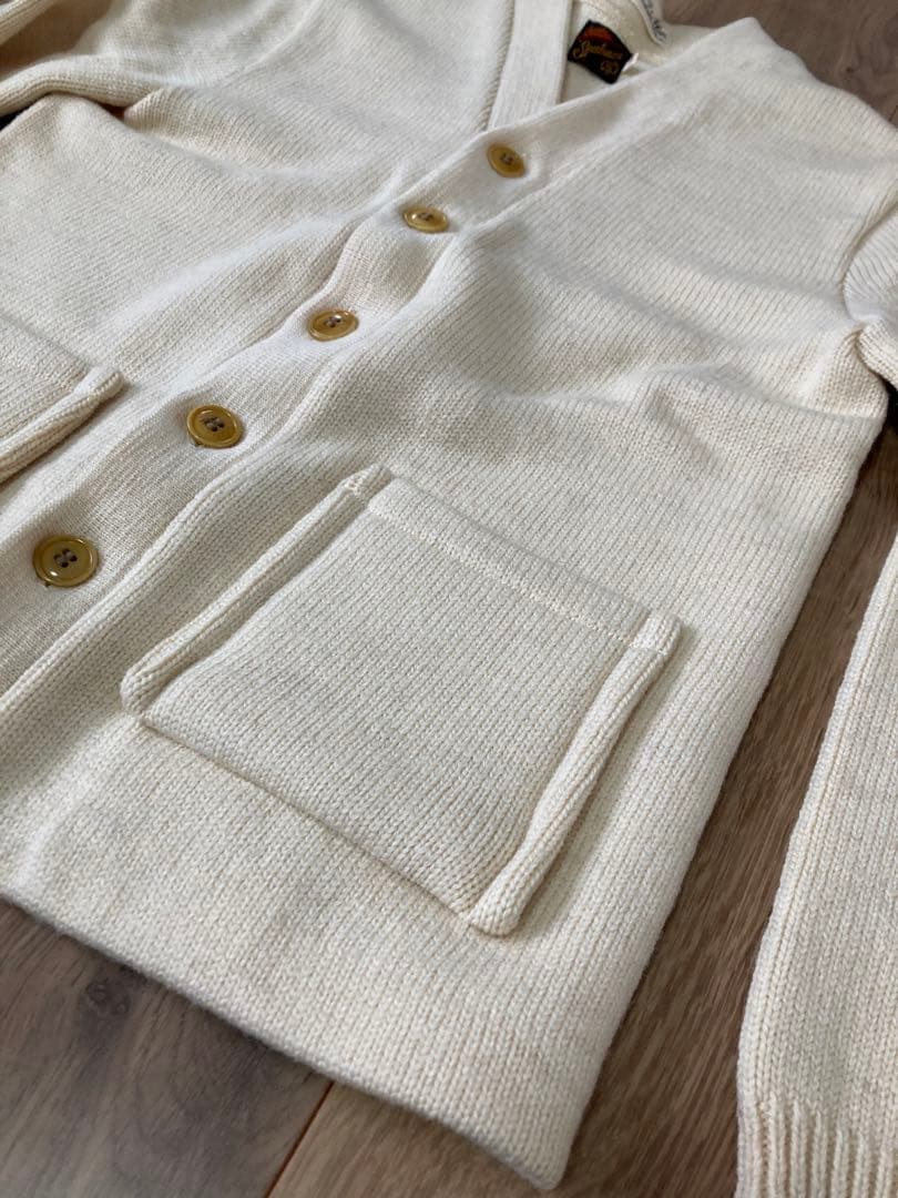 ミスターフリーダム　ニットカーディガン　ナチュラルカラー