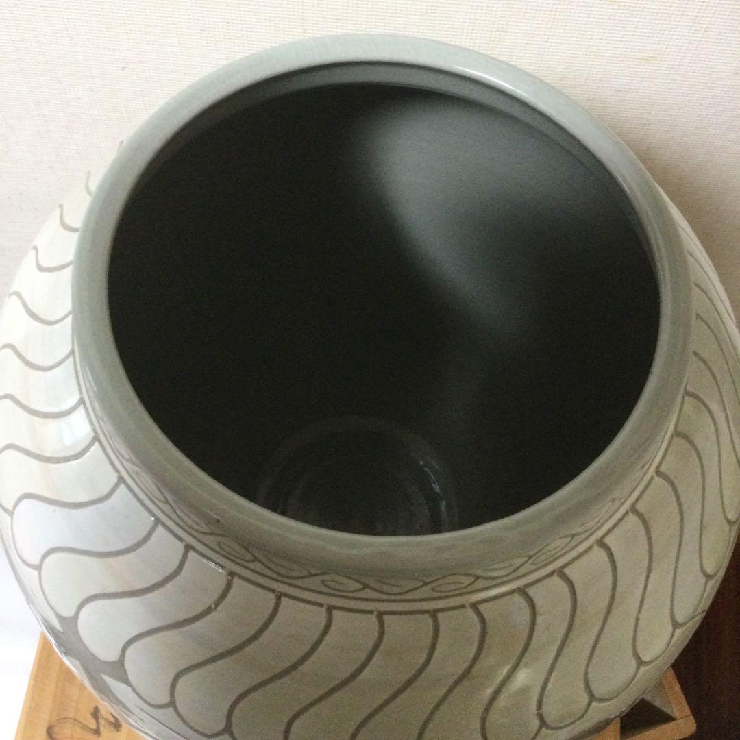 清水焼、平安翠浩銘、花瓶、置物