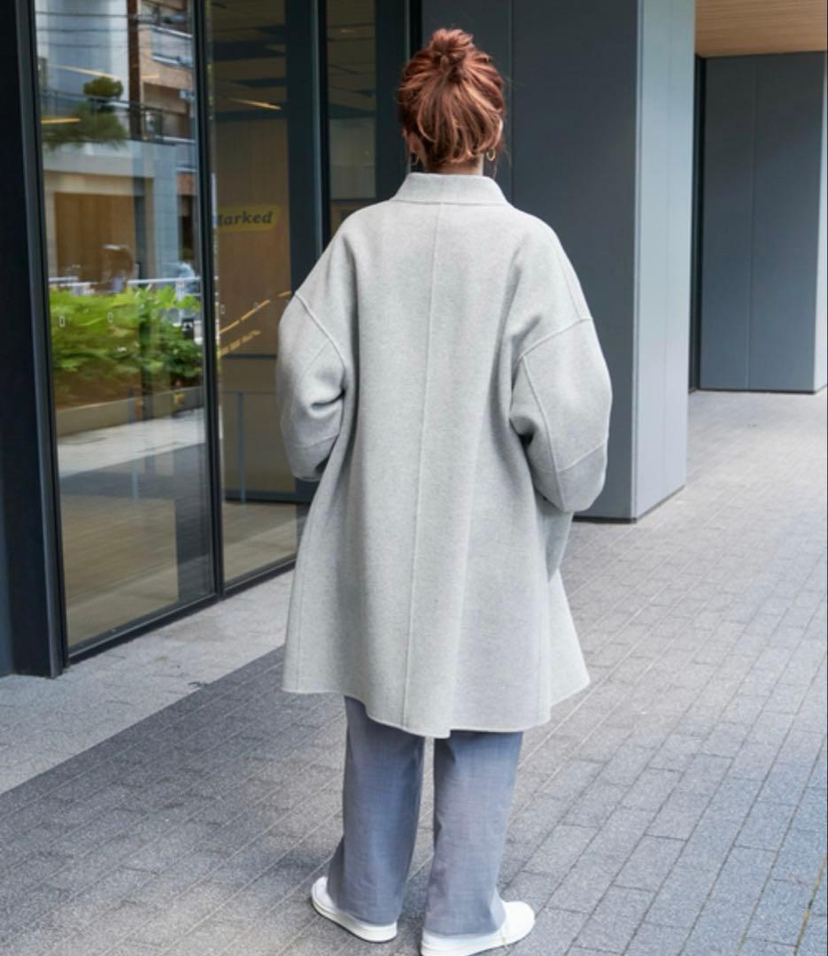 B.C STOCK リバーシブルミドル丈コート　グレー