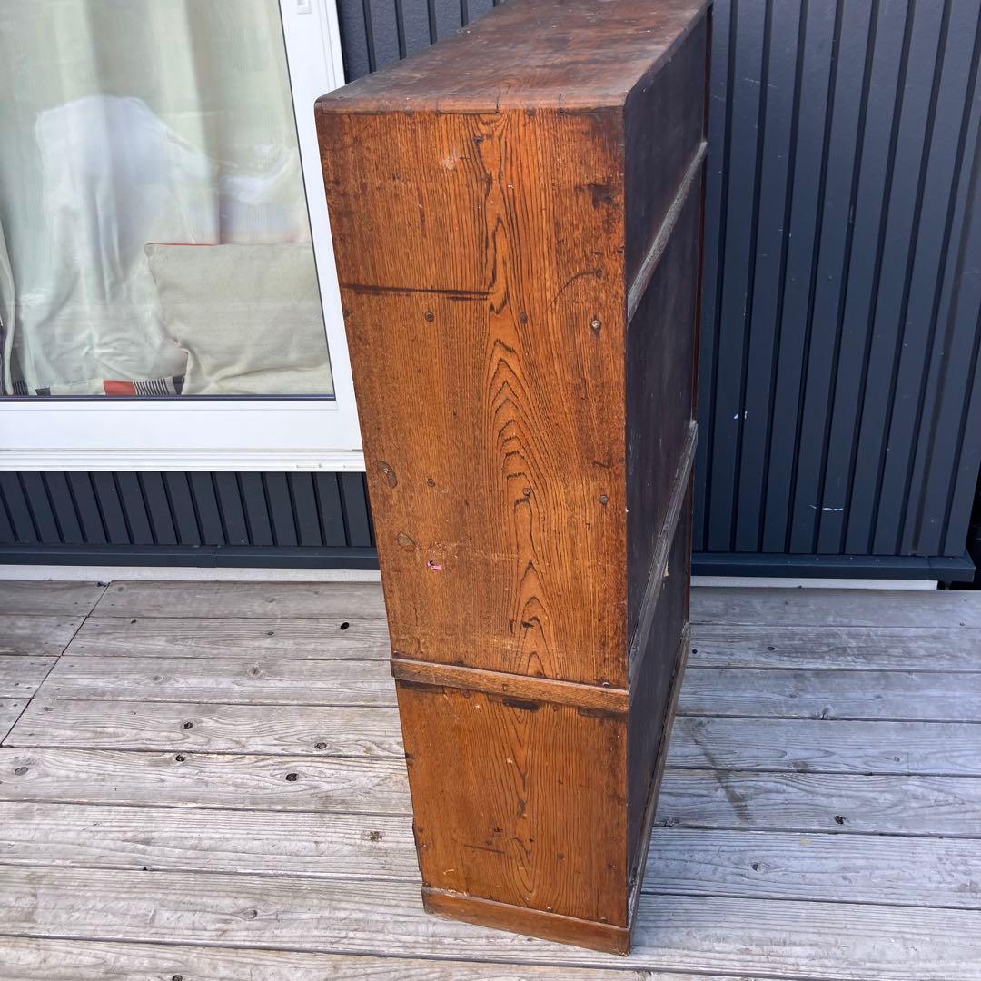 昭和レトロ 茶箪笥 飾り棚 ガラス扉 サイドボード 古家具 古民家ビンテージ