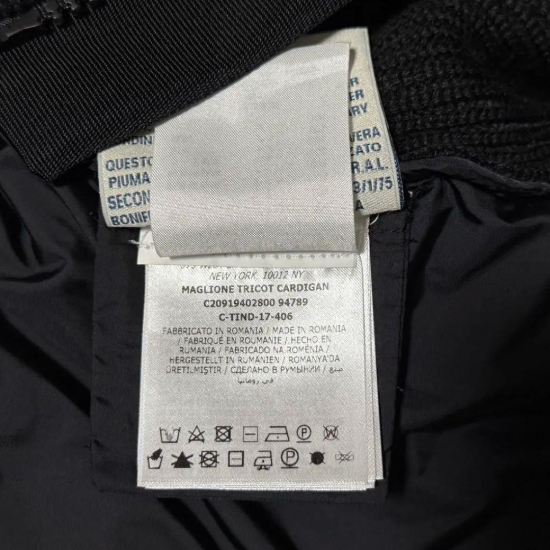 MONCLER ハイブリッドカーディガン ブラック S ニット ダウン 美品