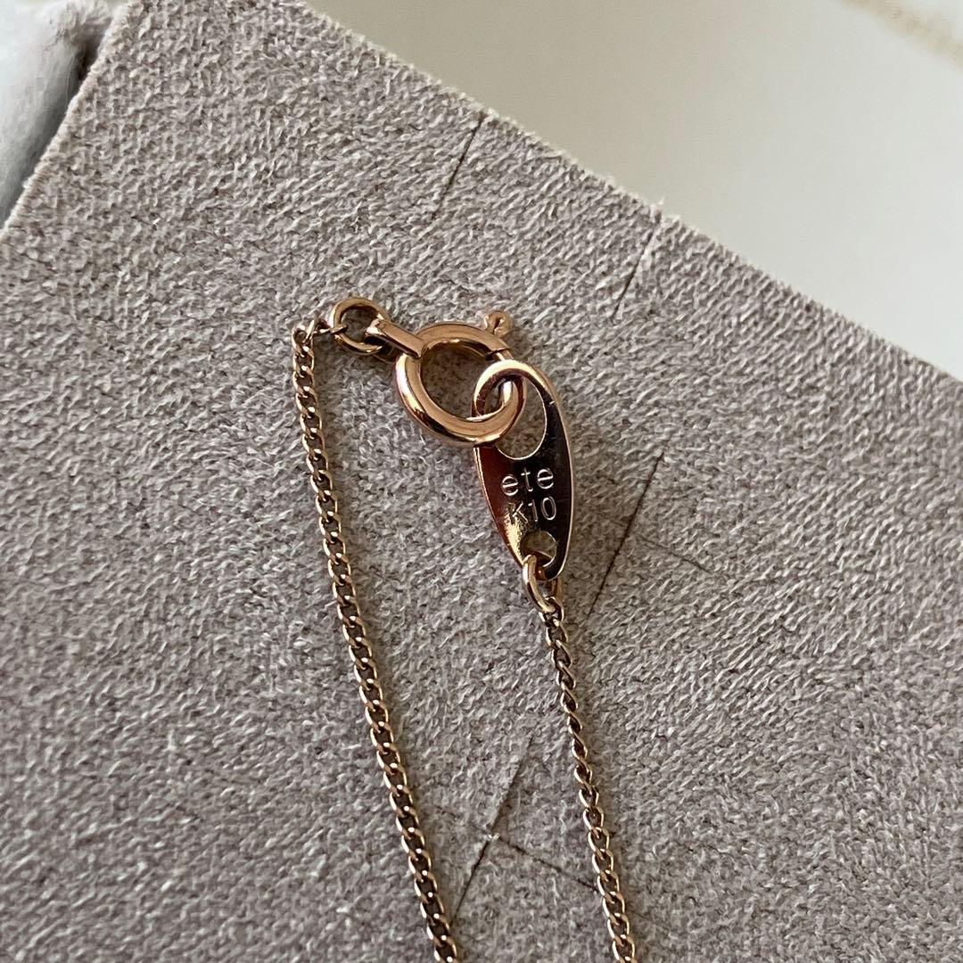美品 ete エテ K10PGサークルブレスレット ピンクゴールド ミニマリズム