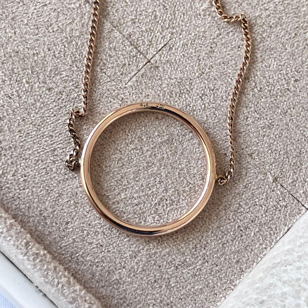 美品 ete エテ K10PGサークルブレスレット ピンクゴールド ミニマリズム