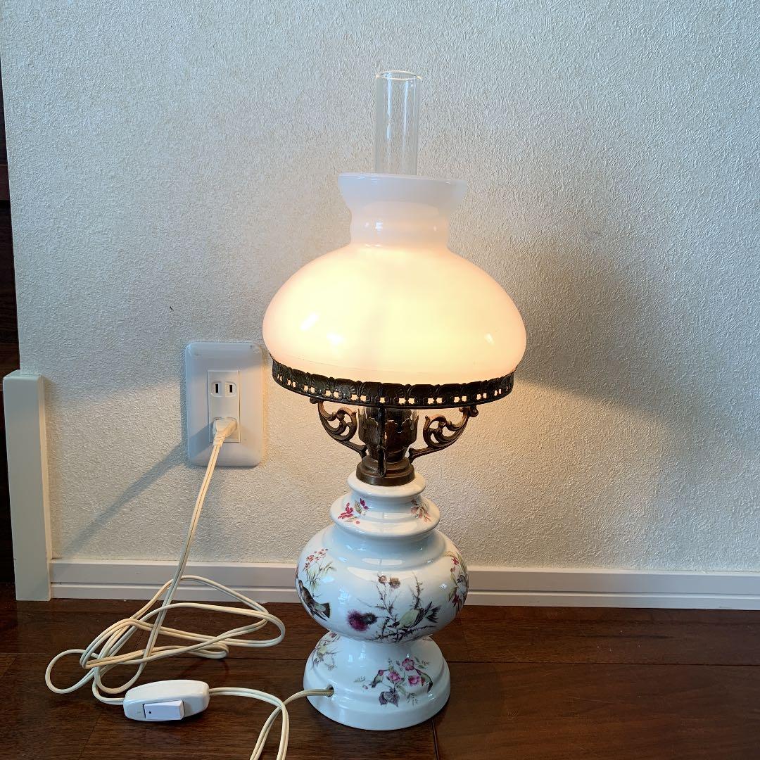 イタリア製　アンティーク　ガラスランプ　ヴィンテージ