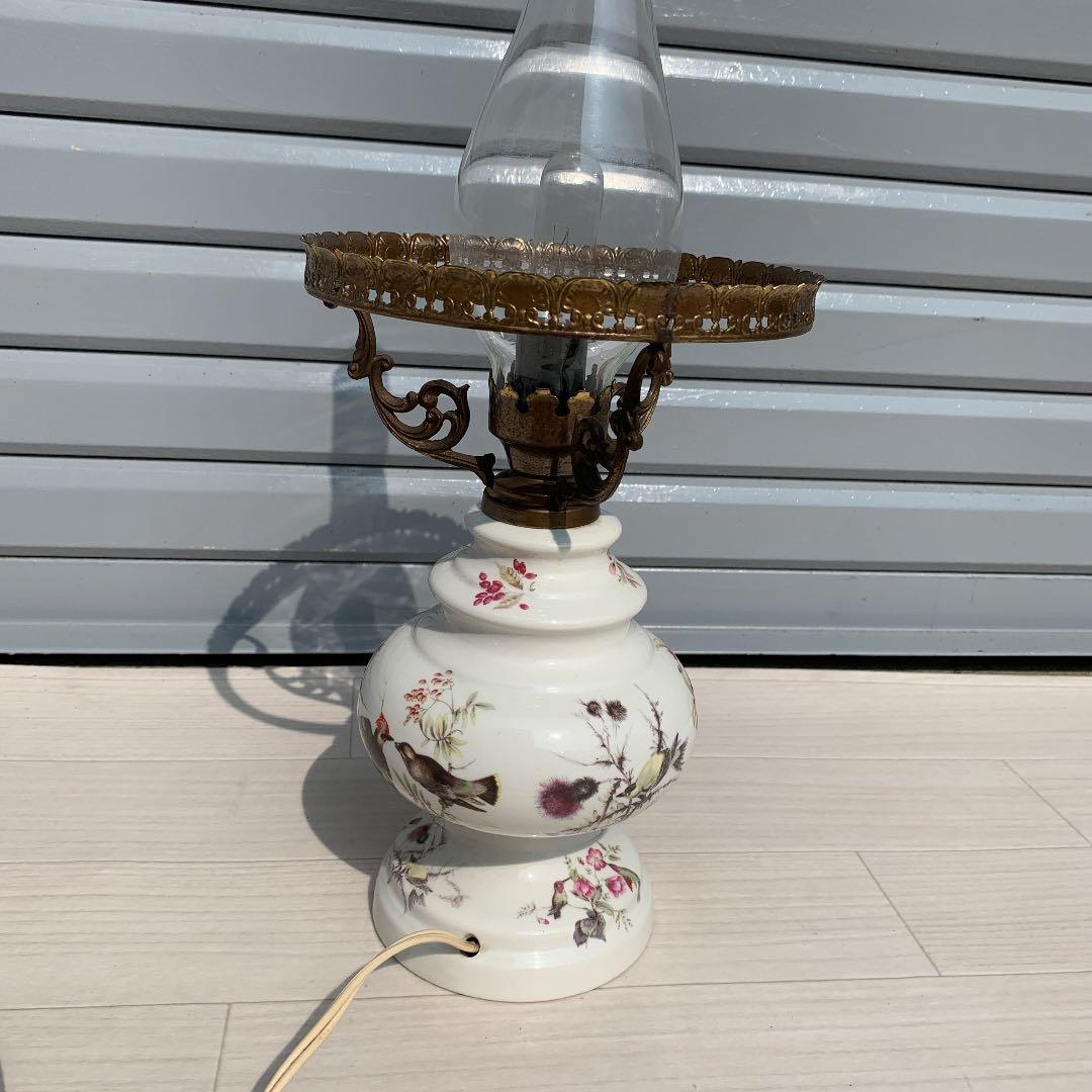 イタリア製　アンティーク　ガラスランプ　ヴィンテージ