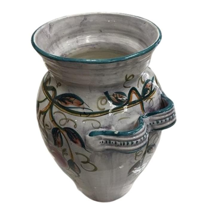 Ｙ USED ビンテージ 花瓶 オブジェ 傘立て 果実柄 ハンドメイド イタリア