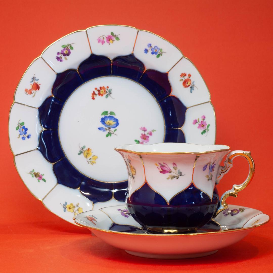 マイセン X-フォーム カップアンドソーサー デザート プレート １級品