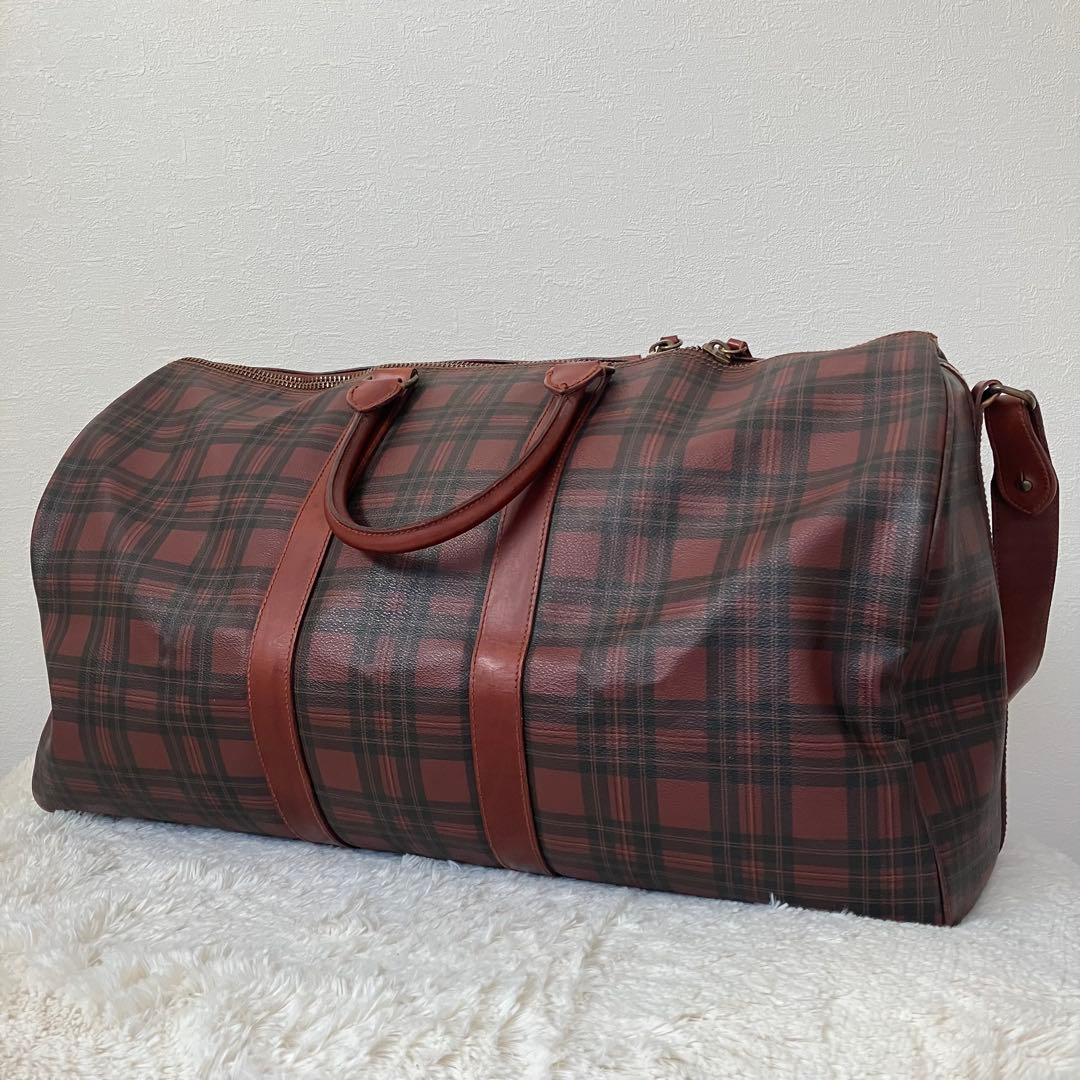 希少カラー✨ポロ ラルフローレン ボストンバッグ 2way 赤　PVC 旅行
