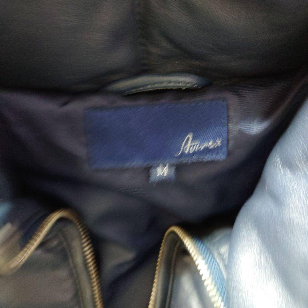 美品 AVIREX アヴィレックス ラムレザー ダウンジャケット M 防寒