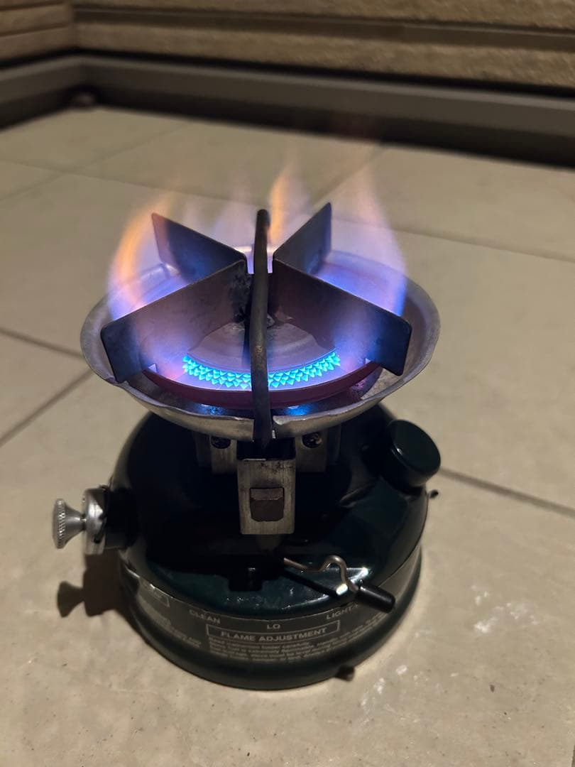 【希少品・動作確認済】コールマン508 バーナー　2レバー式　カバー、付属品付き