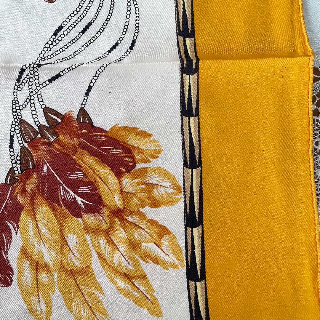 HERMES PARIS エルメス　ブラジル　イエロー　スカーフ