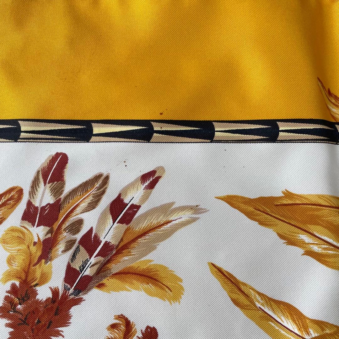HERMES PARIS エルメス　ブラジル　イエロー　スカーフ