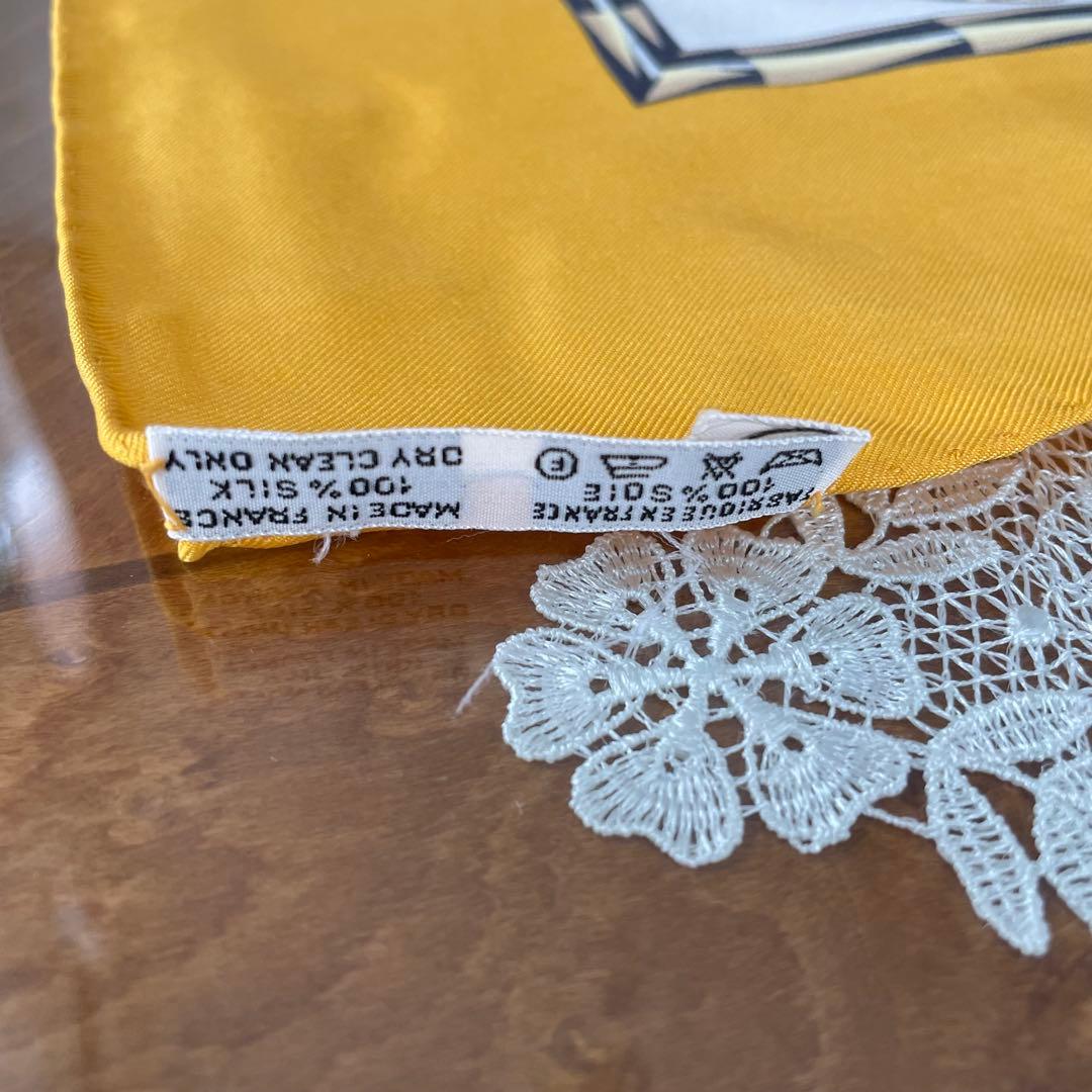 HERMES PARIS エルメス　ブラジル　イエロー　スカーフ