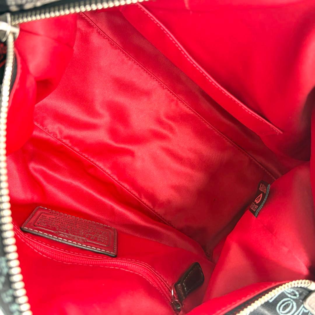 バッグ 00s y2k coach boston bag poppy navy 2way